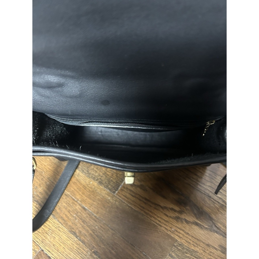 COACH 9870 Court Bag Vintage Black Glove Leather Crossbody Satchel Handbag 1990s - Picture 7 of 13